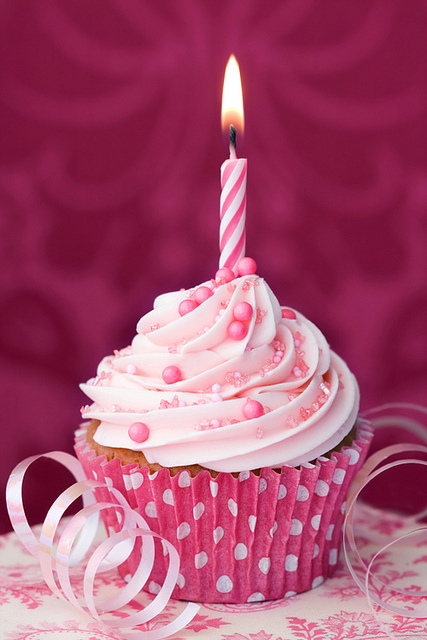 Pink-Birthday-Cupcake