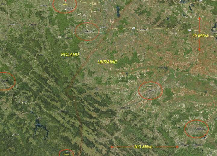 Sanok - Drobobych Map copy